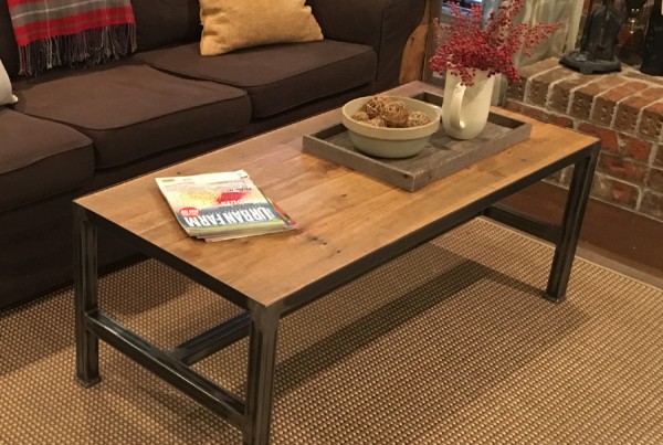 Pallet Coffee Table (iron base) (length) | Cole Baxter Creations